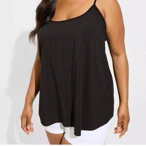Torrid Challis Braided Sleeveless Tank Black Size 3